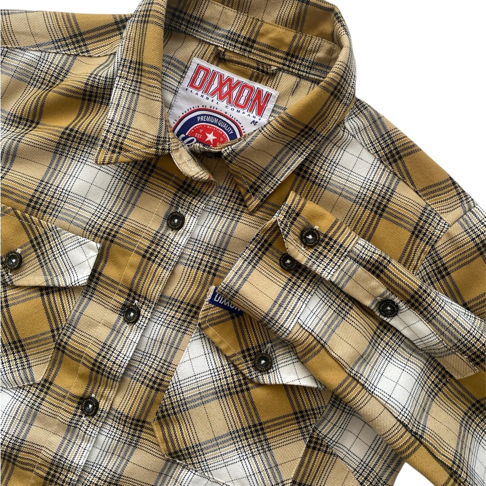 DIXXON Flannel Womens Lager Long Sleeve Plaid Button Up Shirt